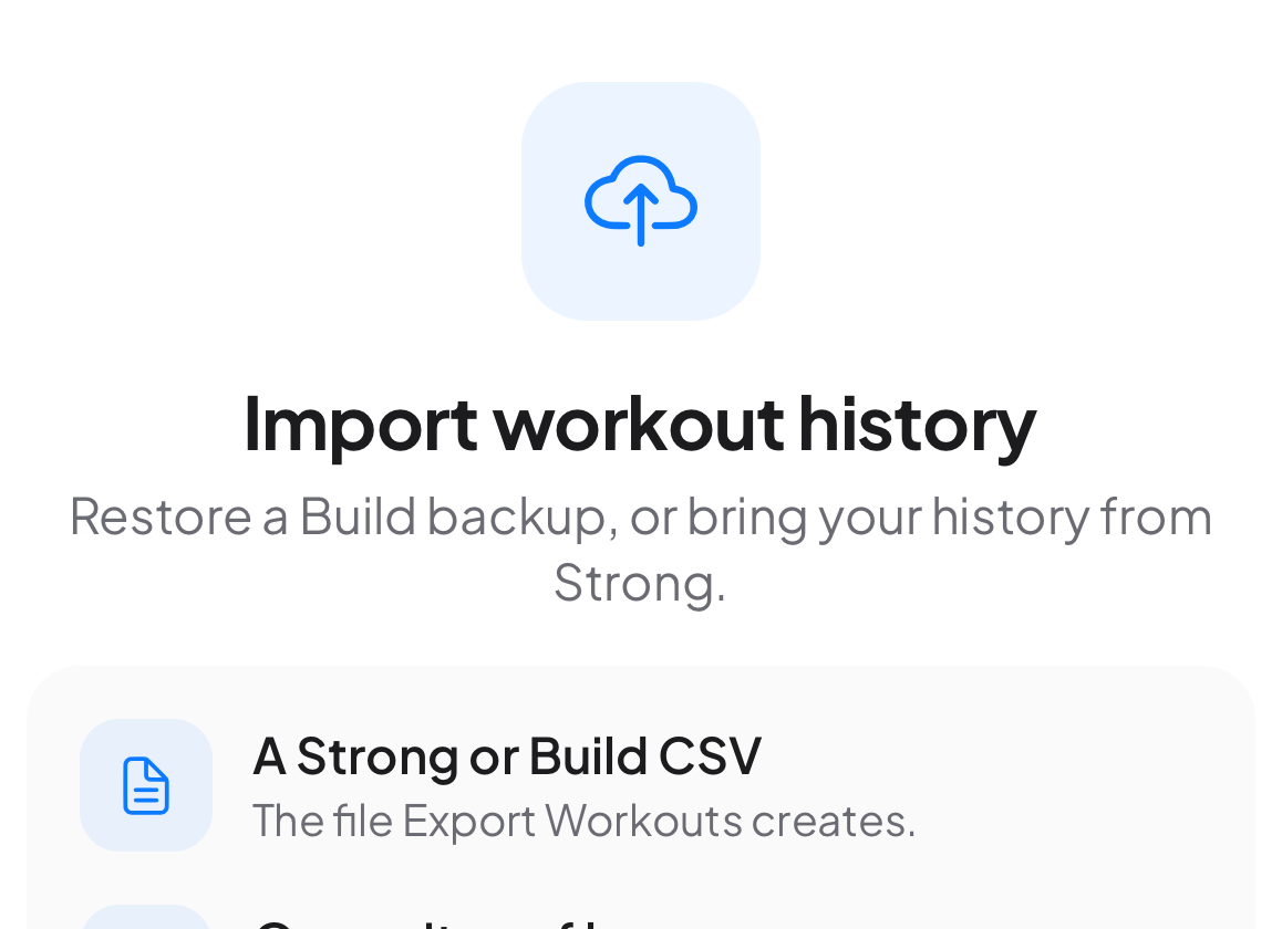 Export your data from Build